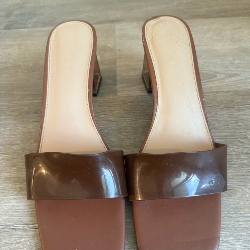 BCBGeneration Brown Mules
